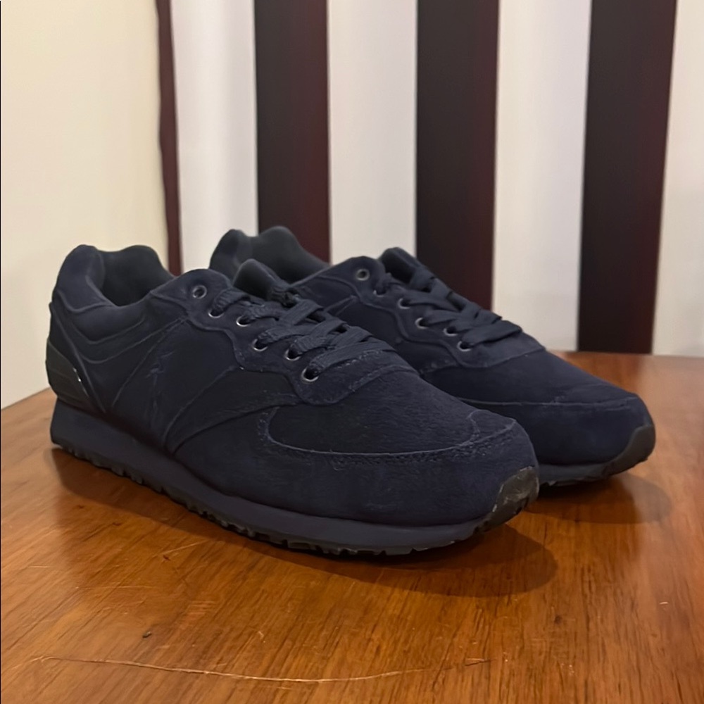 Polo Sport Ralph Lauren Slaton Pony Suede Shoes Sneakers new navy Men’s Size 12